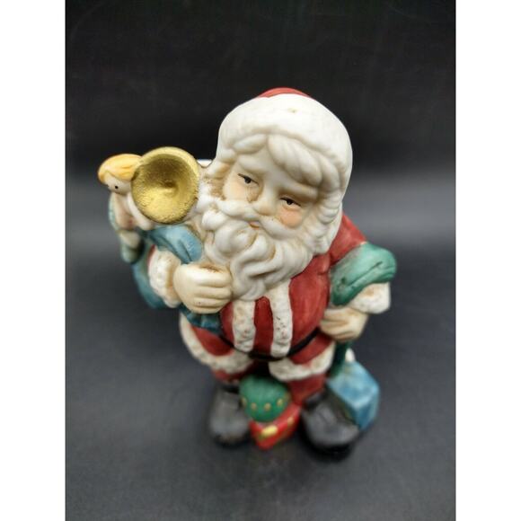 Vintage Midwest Imports Santa Figurine Hand-Painted Ceramic 4.5" Christmas Decor - Picture 2 of 5